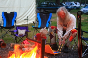 Glockenspiel music by the fire, 2014. Photo courtesy of Kylie Moroney. 
